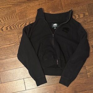 Roots Black Zip-Up Sweatshirt